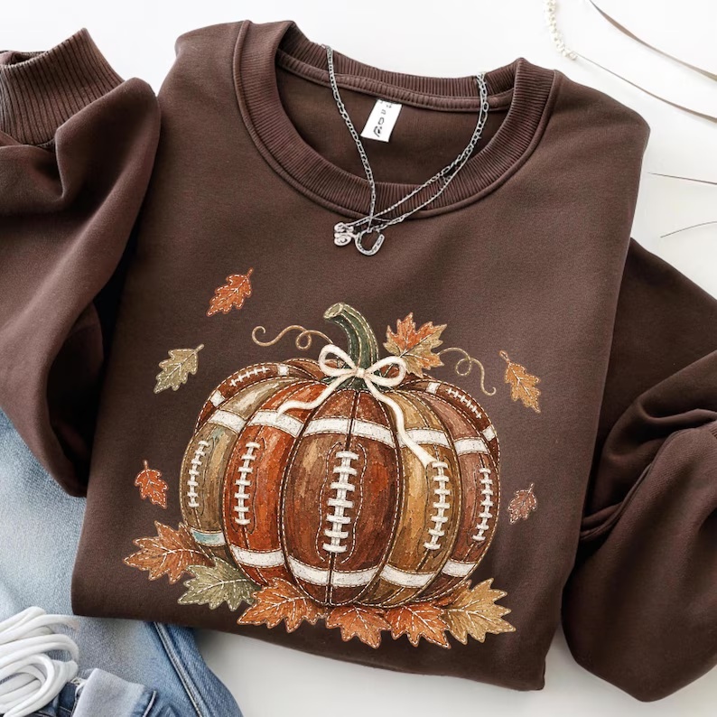 Football Pumpkin Crewneck