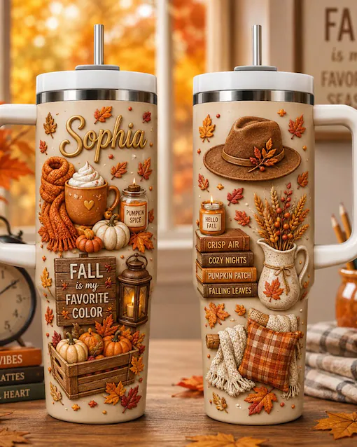 Personalized Fall Tumbler