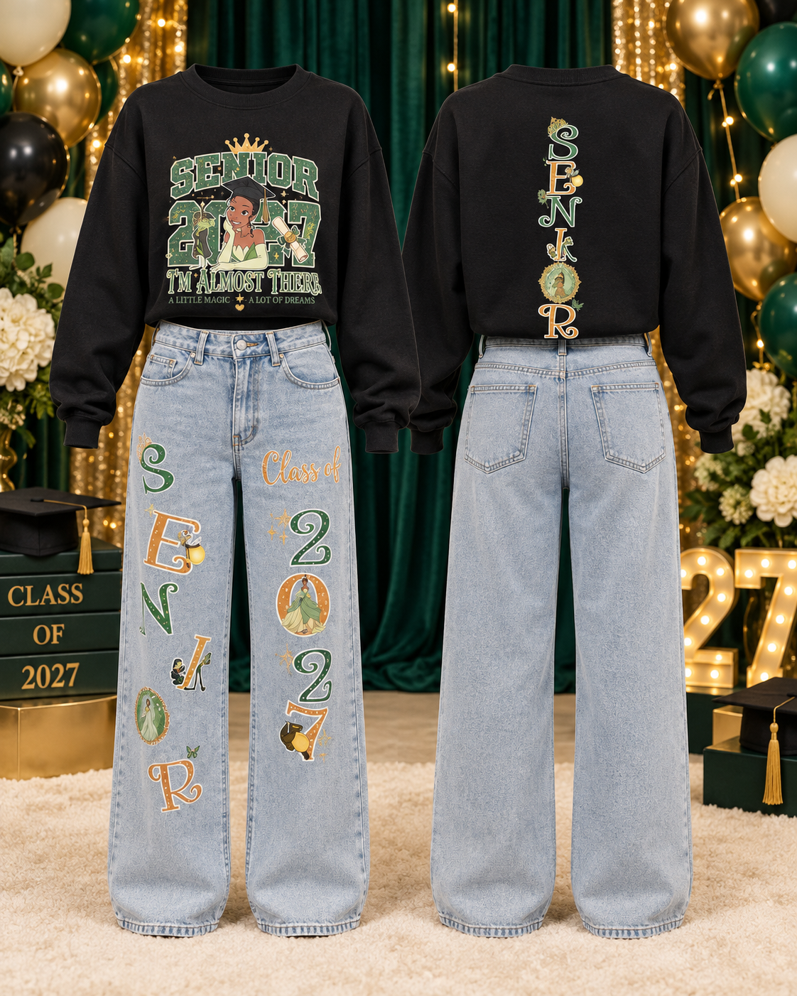 Custom Sweatshirt & Jeans Set